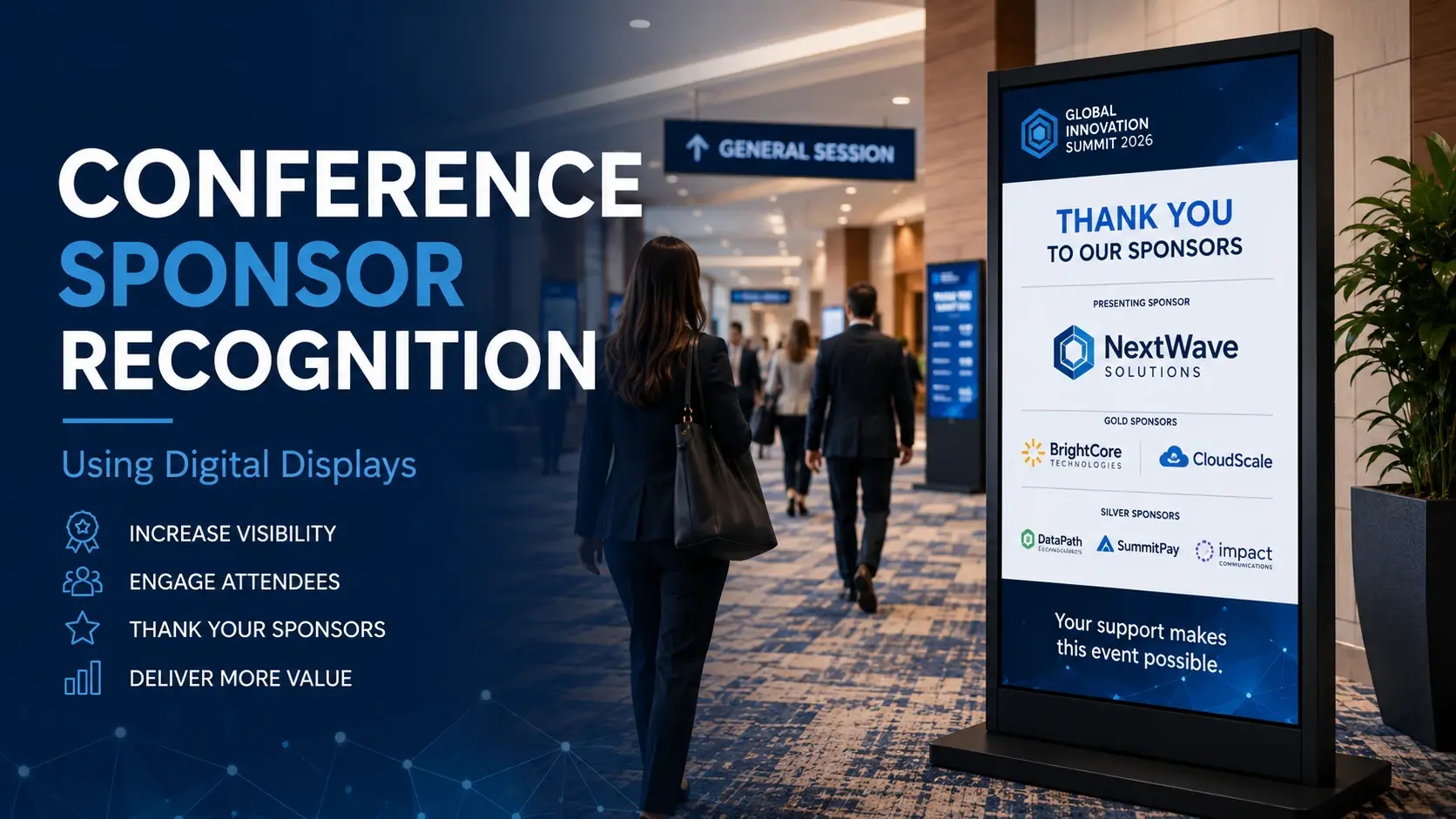 Conference Sponsor Recognition: Using Digital Displays